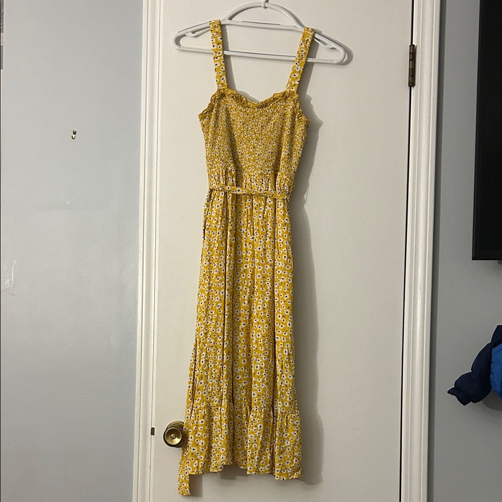 Carly Jean Los Angeles Yellow Floral Maxi Dress